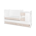 Bed MiniMAX NEW white+light oak /Variant C - kid bed/